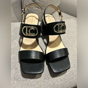 New Liz Claiborne Black Heeled Sandals. 8.5